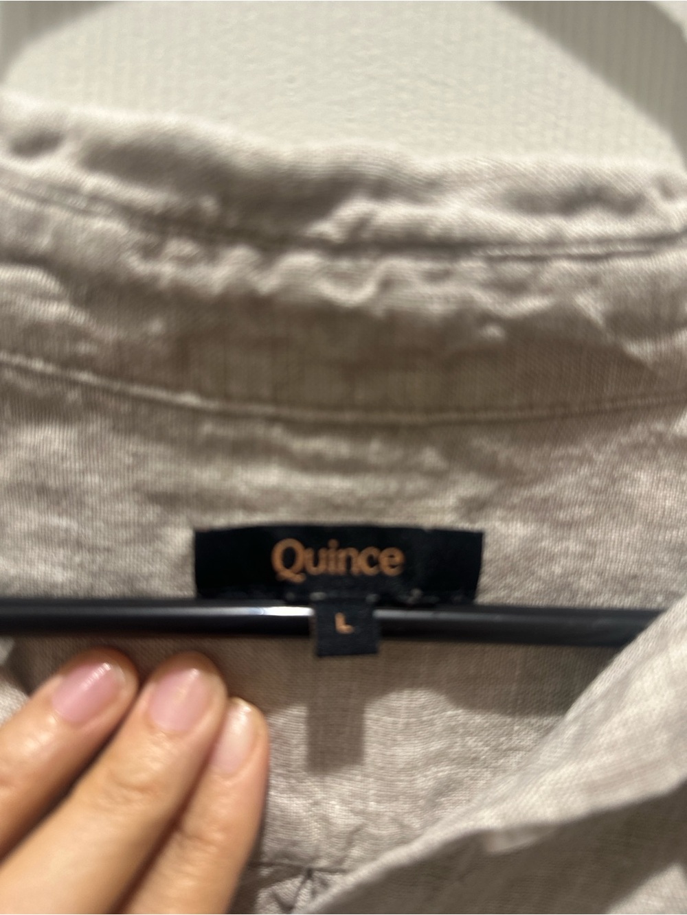 Quince European linen women’s long sleeve top large color flax - Picture 10 of 12